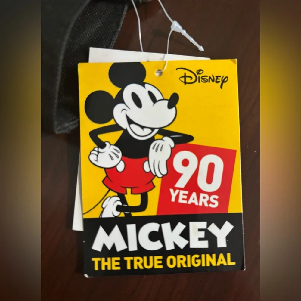 NWT Disney‎ Mickey Mouse Tote Bag Red Black White Zip Top 12x18